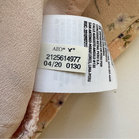 American Eagle Ditsy Floral Mini Dress Farm Cottage Prairie Pink Lined Sz M - Picture 3 of 12